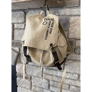 TOOL Band North American Tour 2023 Canvas Brown Leather Backpack Rare 37572